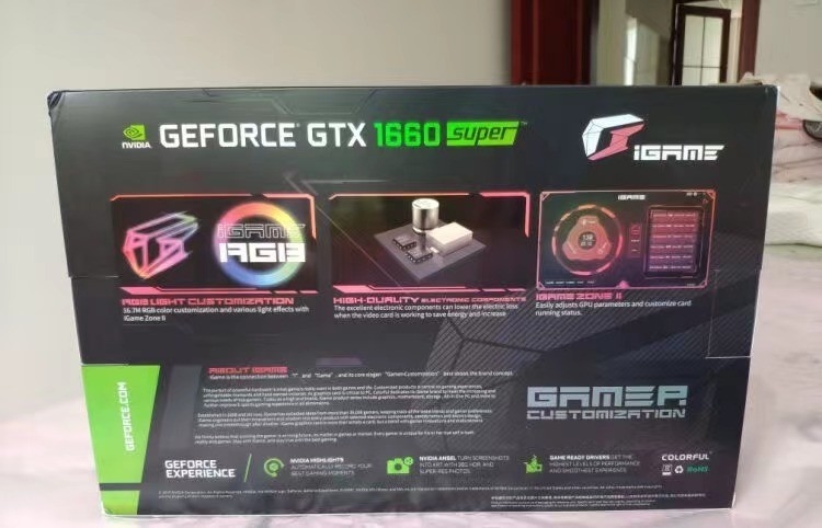 explotación minera Rig Tarjeta grafica 1785MHZ IGaMe colorido GeForce GTX 1660 de 6G ETH estupendo ultra
